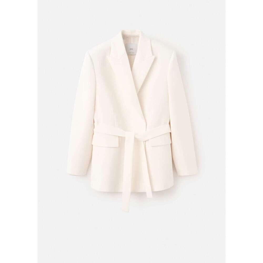 Suit jacket with belt